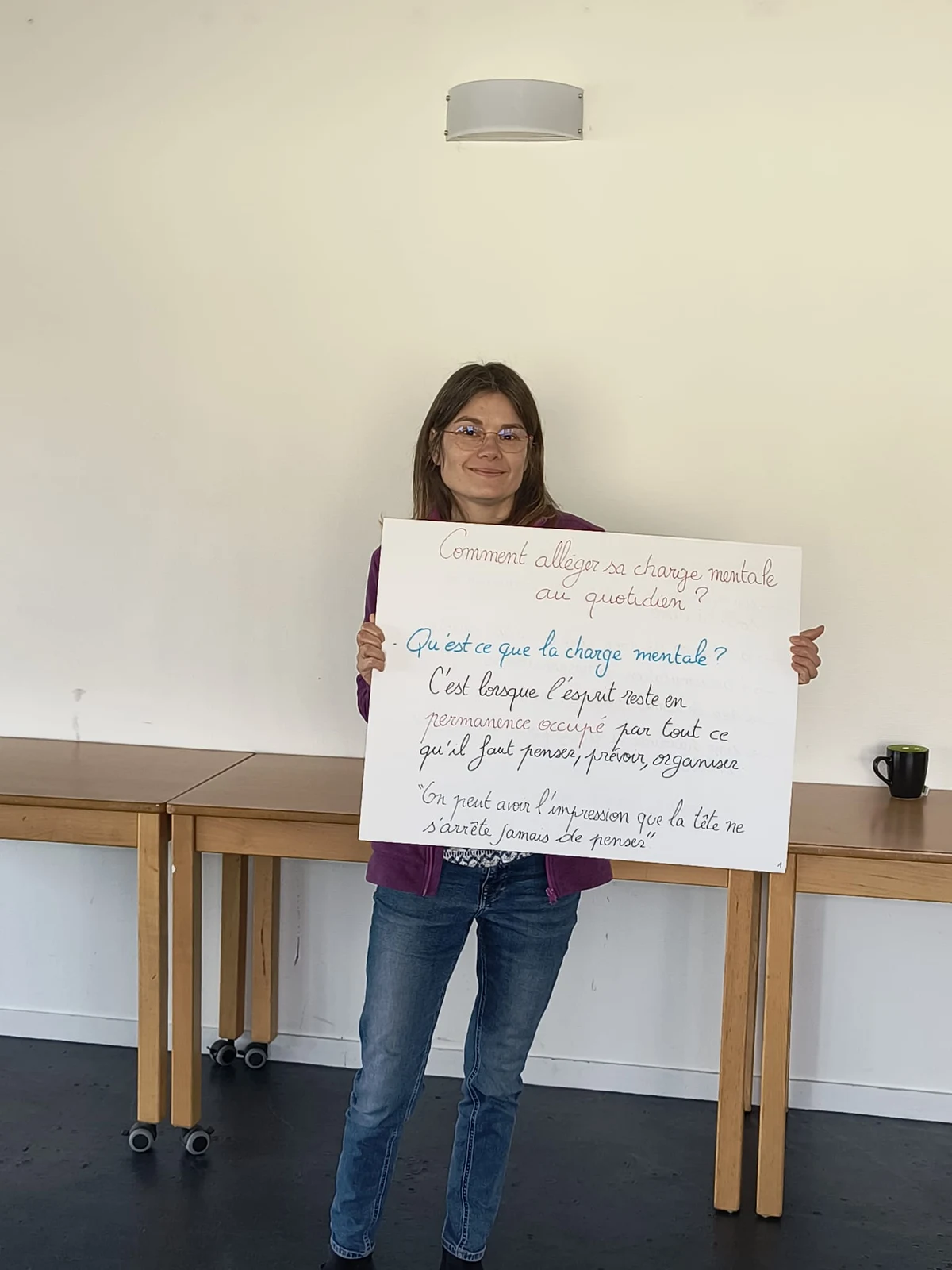 Aurélie Braud présente un atelier consacré à la charge mentale